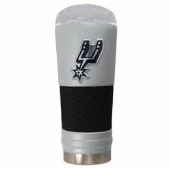Discount 🔔 Great-American-Products Travel Cups NBA San Antonio Spurs DRAFT Powdered 🧥 Coated Steel Tumbler 🤩