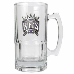 Best Sale 🥰 Great-American-Products Mugs Great American Products NBA Sacramento Kings Glass Macho Mug 😀