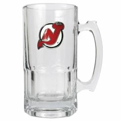 Outlet ✨ Great-American-Products Mugs Great American Products NHL New Jersey Devils Glass Macho Mug 😉