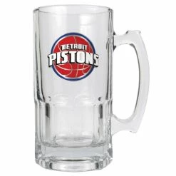 Promo 🌟 Great-American-Products Mugs Great American Products NBA Detroit Pistons Glass Macho Mug ✔️