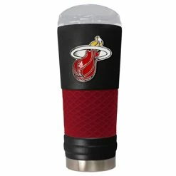 Cheapest 🎉 Great-American-Products Travel Cups NBA Miami Heat DRAFT Powdered 🧥 Coated Stainless Steel Tumbler 😍