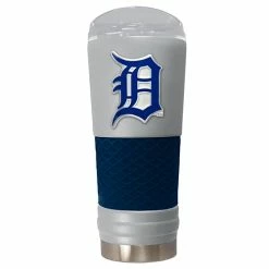 Hot Sale 🎁 Great-American-Products Travel Cups MLB Detroit Tigers DRAFT Powder 🧥 Coated Stainless Steel Tumbler 👏