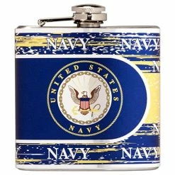 Buy 🌟 Great-American-Products Flasks U.S. Navy Stainless Steel Hip Flask 🔥