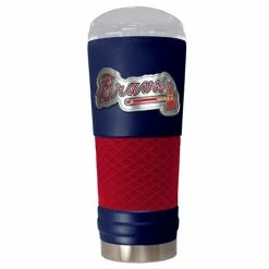 Outlet 👏 Great-American-Products Travel Cups MLB Atlanta Braves DRAFT Powder 🧥 Coated Stainless Steel Tumbler 😉