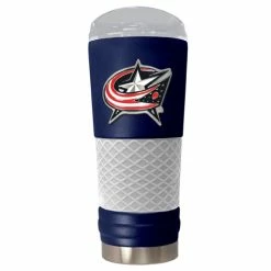 Outlet 🤩 Great-American-Products Travel Cups NHL Columbus Blue Jackets DRAFT Powder 🧥 Coated Steel Tumbler 😀