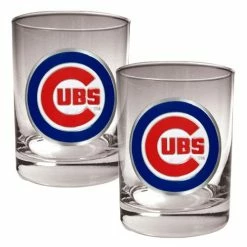 Coupon 😀 Great-American-Products Cocktail Glasses MLB Chicago Cubs 2pc. Rocks Glass Set 🧨