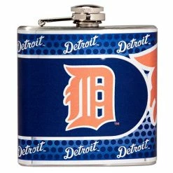 Budget ⌛ Great-American-Products Flasks MLB Detroit Tigers 6oz Stainless Steel Flask 🤩