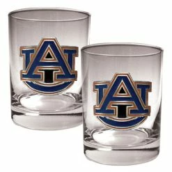 Wholesale 🔥 Great-American-Products Cocktail Glasses NCAA Auburn Tigers 2pc. Rocks Glass Set 🔥