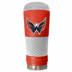 Outlet 👏 Great-American-Products Travel Cups NHL Washington Capitals DRAFT Powder 🧥 Coated Steel Tumbler 🔔