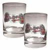 Best Pirce ✨ Great-American-Products Cocktail Glasses MLB Atlanta Braves 2pc. Rocks Glass Set 🥰